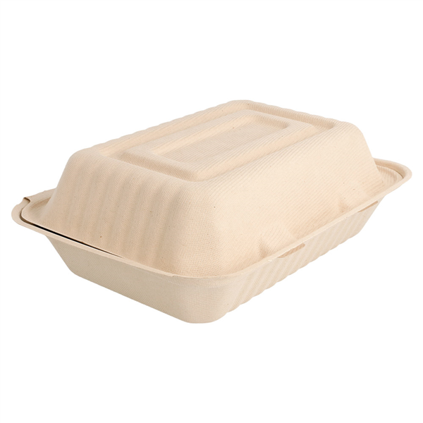 COQUILLES "BIONIC" 1 L 16,5x22,5x6,4 CM NATUREL BAGASSE (200 UNITÉ) - Garcia de Pou