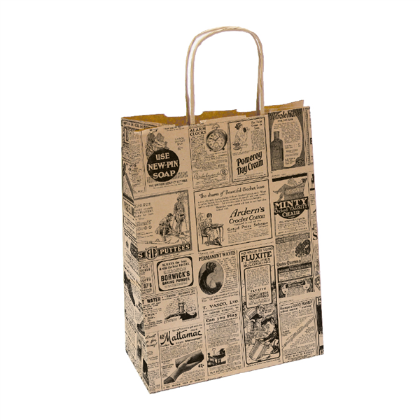 SACS SOS AVEC ANSES "TIMES" 80 G/M2 20+10x29 CM NATUREL KRAFT (250 UNITÉ) - Garcia de Pou