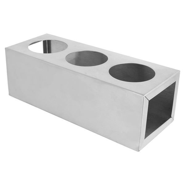 PORTE 3 POIRES À SAUCES 240/360 ML  23x8,5x8 CM ARGENTE INOX (1 UNITÉ) - Garcia de Pou