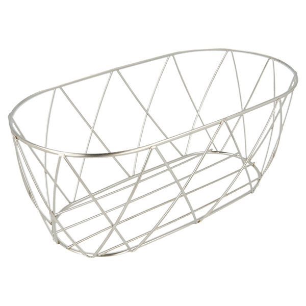 BASKET STYLE TOSCANE  25,5x12,7x10,2 CM ARGENTE INOX (12 UNITÉ) - Garcia de Pou