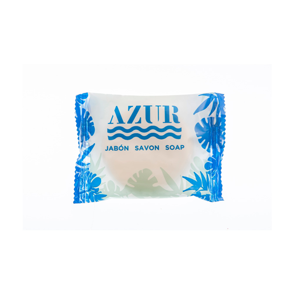 SAVONNETTES RONDES EN SACHETS BLANC "AZUR" 20 G Ø5,2x1 CM (500 UNITÉ) - Garcia de Pou