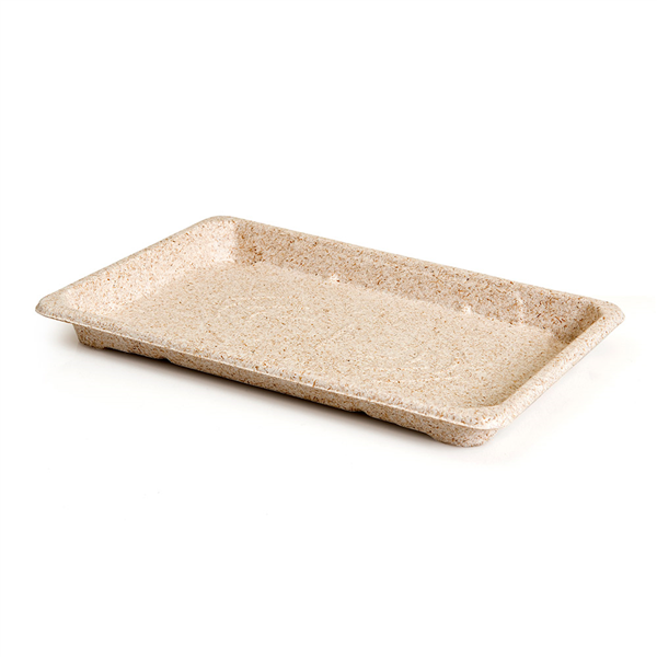 BOÎTES SUSHI "BIONIC"  23,5x15,5x2 CM NATUREL BAGASSE (800 UNITÉ) - Garcia de Pou