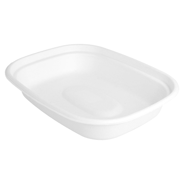 PLATEAUX "BIONIC" 1100 ML 23,1x18,2x4,3 CM BLANC BAGASSE (300 UNITÉ) - Garcia de Pou