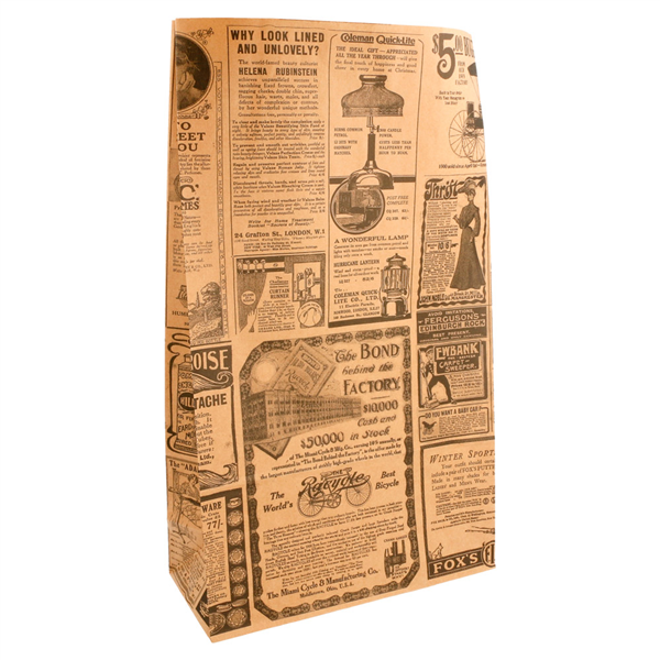 SACS SOS SANS ANSES "TIMES" 70 G/M2 20+9x34,5 CM NATUREL KRAFT (500 UNITÉ) - Garcia de Pou