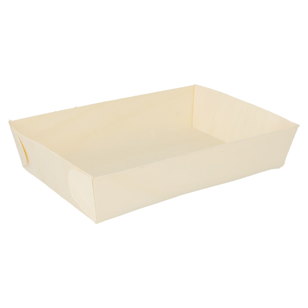 BARQUETTES RECTANGULAIRES  19x13x4 CM NATUREL BOIS (100 UNITÉ) - Garcia de Pou