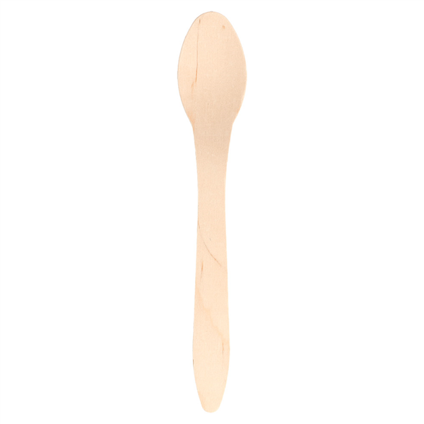 CUILLÈRES "CURVE"  18,7 CM NATUREL BOIS (100 UNITÉ) - Garcia de Pou