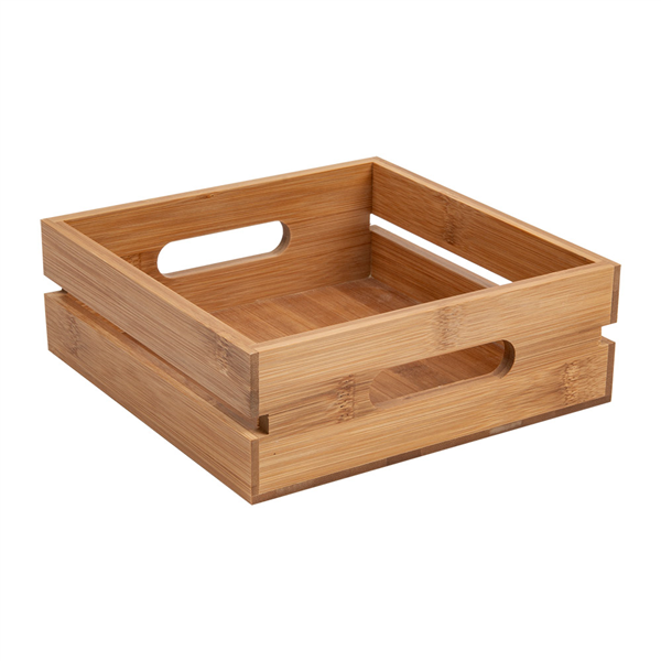 BOÎTE PORTABLE  20x20x7 CM NATUREL BAMBOU (1 UNITÉ) - Garcia de Pou