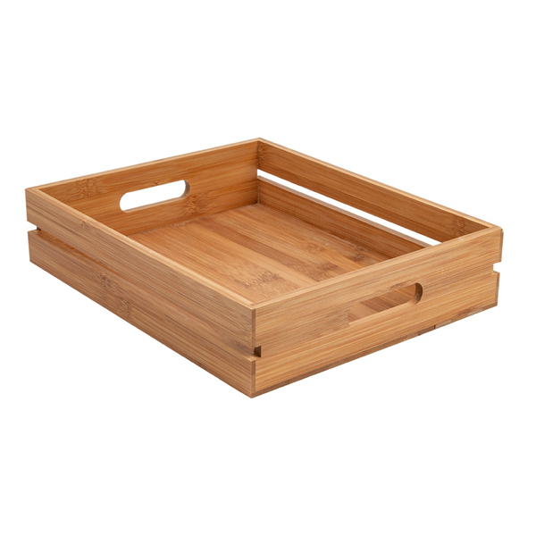 BOÎTE PORTABLE  32,5x26,5x7 CM NATUREL BAMBOU (1 UNITÉ) - Garcia de Pou