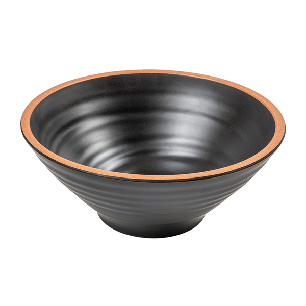 BOLS "ASAMI WARE" 850 ML Ø18,4x7,5 CM NOIR MÉLAMINE (12 UNITÉ) - Garcia de Pou