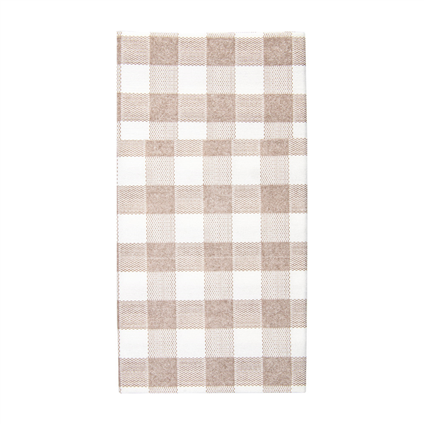 SERVIETTES KANGOUROU "LIKE LINEN - VICHY" 70 G/M2 40x40 CM TAUPE SPUNLACE (700 UNITÉ) - Garcia de Pou