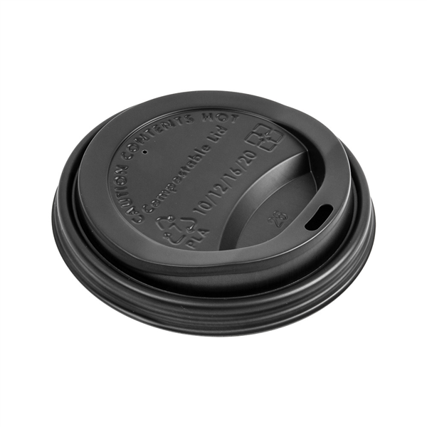 COUVERCLES POUR GOBELETS 360 ML "BIODEGRADABLE"  NOIR CPLA (1000 UNITÉ) - Garcia de Pou