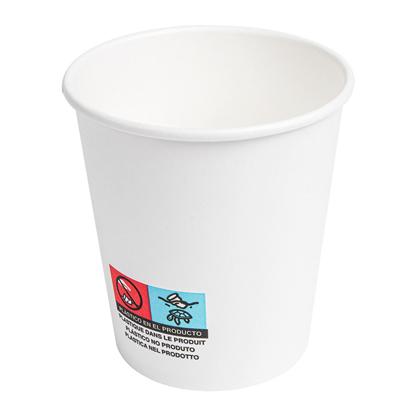 GOBELETS BOISSONS CHAUDES 1 PAROI 180 ML 260 + 18 PE G/M2 Ø7,2/5,3x7,8 CM BLANC CARTON (1000 UNITÉ) - Garcia de Pou