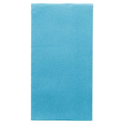 SERVIETTES ECOLABEL P. 1/8 "DOUBLE POINT" 18 G/M2 40x40 CM TURQUOISE OUATE (1200 UNITÉ)