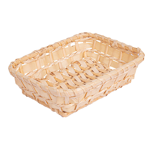 PANIER RECTANGULAIRE SIMILAIRE OSIER  18x14x5 CM NATUREL PP (1 UNITÉ) - Garcia de Pou