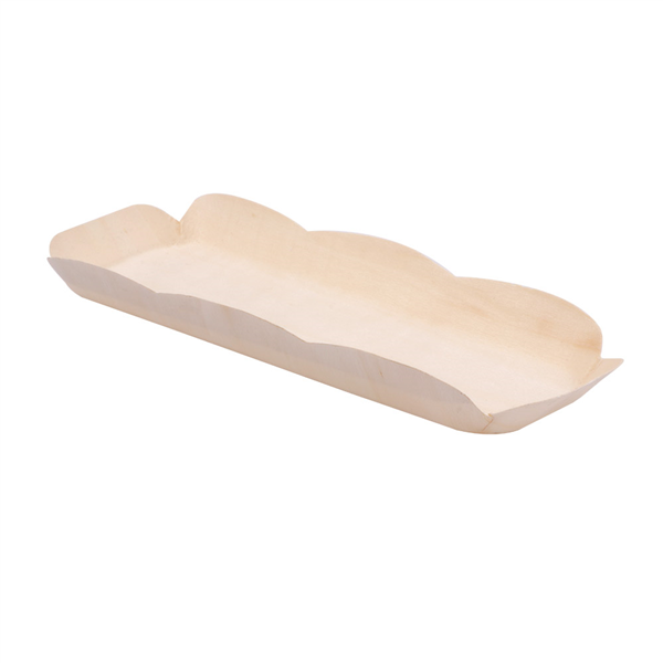 BARQUETTES RECTANGULAIRES "WOOD"  25x10x2,5 CM NATUREL BOIS (50 UNITÉ) - Garcia de Pou