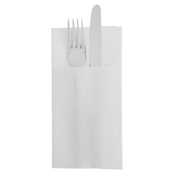 SERVIETTES KANGOUROU "ECOLABEL - DOUBLE POINT" 18 G/M2 39x40 CM BLANC OUATE (1400 UNITÉ) - Garcia de Pou