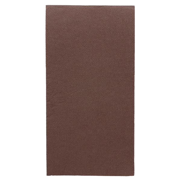 SERVIETTES ECOLABEL P. 1/8 "DOUBLE POINT" 18 G/M2 40x40 CM CHOCOLAT OUATE (1200 UNITÉ) - Garcia de Pou