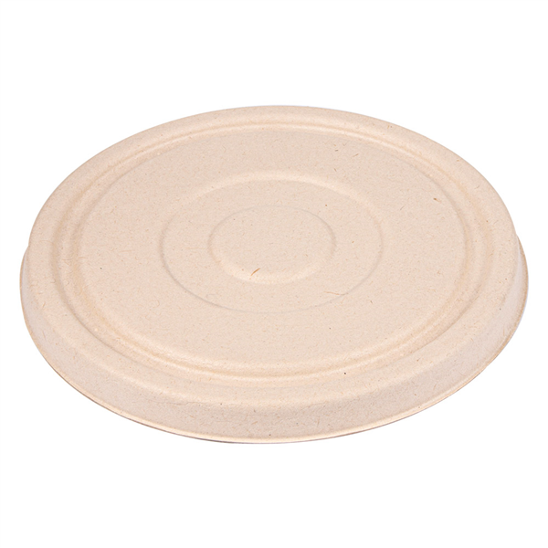 COUVERCLES BAS POUR SALADIERS 231.25/215.04 "BIONIC"  Ø16 CM NATUREL BAGASSE (600 UNITÉ) - Garcia de Pou