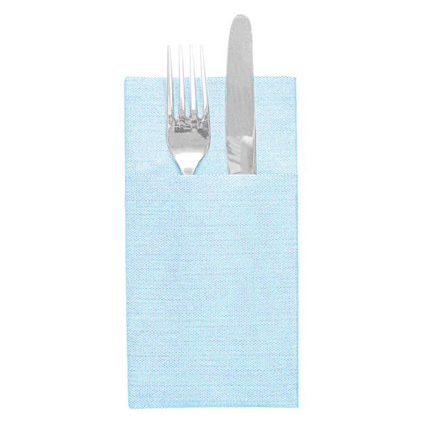 SERVIETTES KANGOUROU "LIKE LINEN" 70 G/M2 40x40 CM TURQUOISE SPUNLACE (700 UNITÉ) - Garcia de Pou