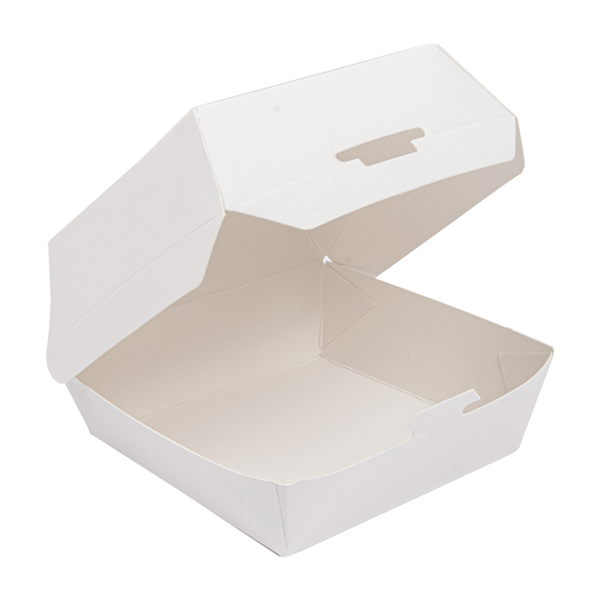 BOÎTES MINI BURGER  250 G/M2 7,3x7,7x5 CM BLANC CARTON (500 UNITÉ) - Garcia de Pou