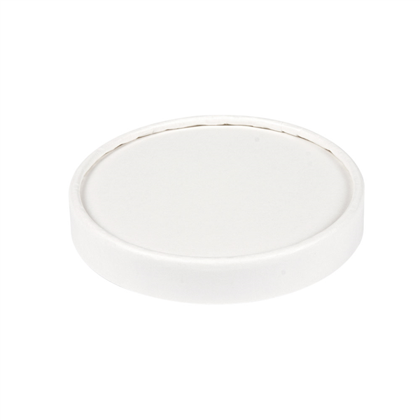 COUVERCLES POTS À GLACES 240 ML 280 + 18 PE G/M2 Ø9,4 CM BLANC CARTON (1000 UNITÉ) - Garcia de Pou