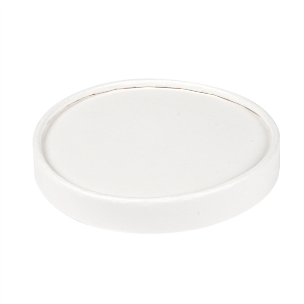 COUVERCLES POTS À GLACES 300 ML 280 + 18 PE G/M2 Ø10 CM BLANC CARTON (1000 UNITÉ) - Garcia de Pou