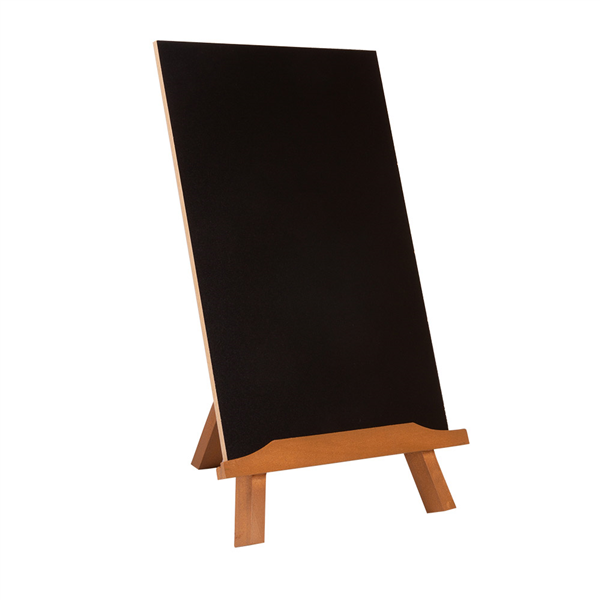 TABLEAU DOUBLE CÔTÉ + SUPPORT DE TABLE  35,5x21,8x18 CM NOIR BOIS (1 UNITÉ) - Garcia de Pou