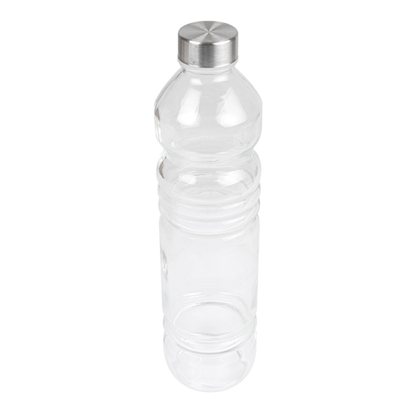 BOUTEILLE + COUVERCLE INOX 1080 ML Ø8,2x32 CM TRANSPARENT VERRE (24 UNITÉ) - Garcia de Pou