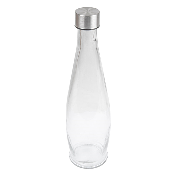 BOUTEILLE + COUVERCLE INOX 930 ML Ø9x32 CM TRANSPARENT VERRE (24 UNITÉ) - Garcia de Pou