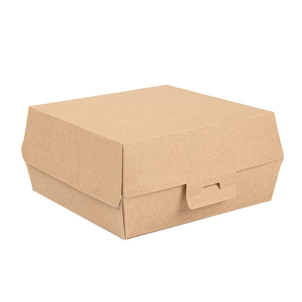 BOÎTES HAMBURGER "THEPACK" 220 G/M2 17,6x16,8x7,8 CM (XL) NATUREL CARTON ONDULÉ NANO-MICRO (300 UNITÉ) - Garcia de Pou