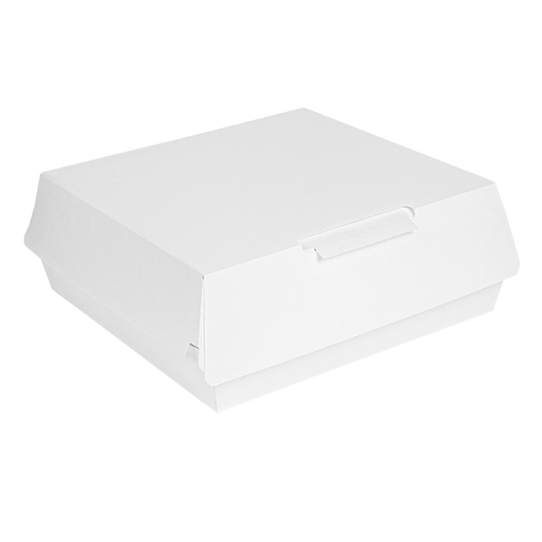 BOÎTES "LARGE LUNCH BOX" "THEPACK" 240 G/M2 23,5x24x8,7 CM BLANC CARTON ONDULÉ NANO-MICRO (150 UNITÉ) - Garcia de Pou