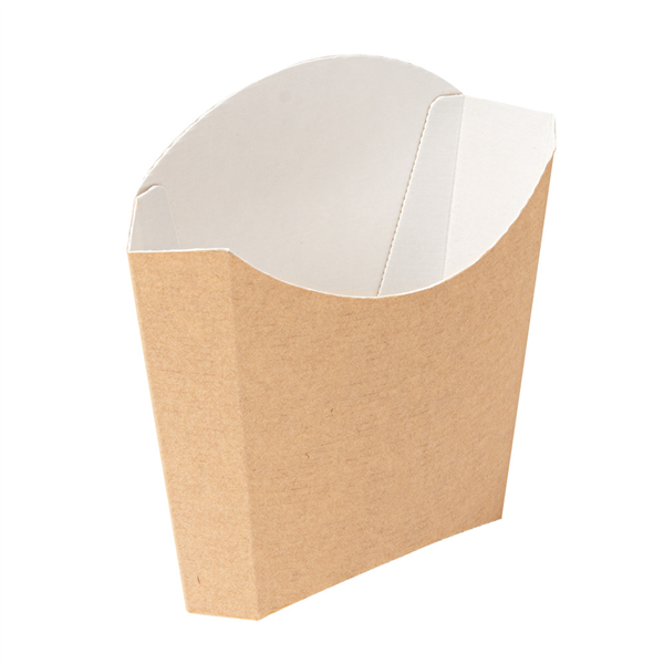 BOÎTES À FRITES STANDARD "THEPACK" 135 G 220 G/M2 13x8x13,5 CM NATUREL CARTON ONDULÉ NANO-MICRO (1200 UNITÉ) - Garcia de Pou