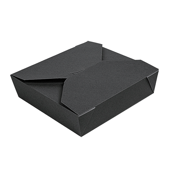 BOÎTES AMÉRICAINES MICRO-ONDABLES "THEPACK" 2910 ML 250 + 12PP G/M2 21,7x21,7x6 CM NOIR CARTON ONDULÉ NANO-MICRO (100 UNITÉ) - Garcia de Pou