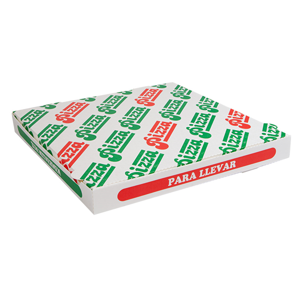 BOÎTES PIZZA "THEPACK" 330 G/M2 36x36x4 CM BLANC CARTON ONDULÉ MICROCANAL (100 UNITÉ) - Garcia de Pou