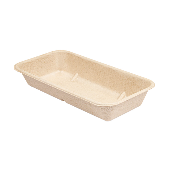 PLATEAUX "BIONIC" 500 ML 20,9x10,7x3,5 CM NATUREL BAGASSE (400 UNITÉ) - Garcia de Pou