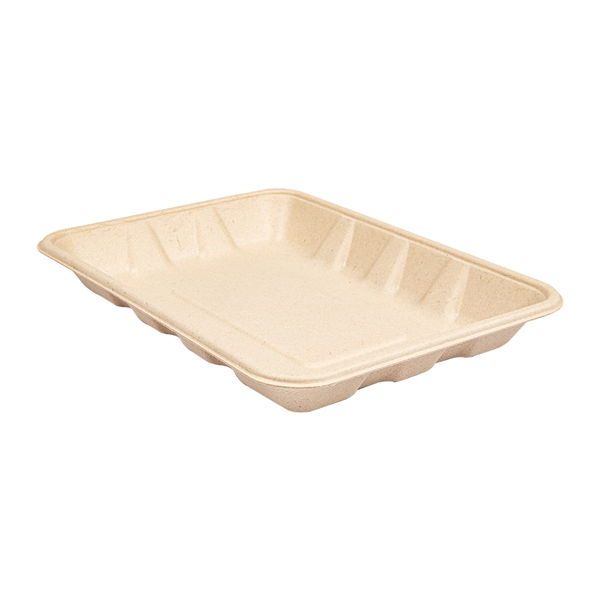 PLATEAUX "BIONIC" 700 ML 23,7x17,3x3 CM NATUREL BAGASSE (400 UNITÉ) - Garcia de Pou