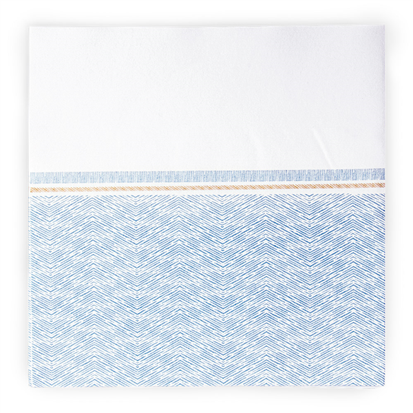 SERVIETTES "LIKE LINEN - AZUR" 70 G/M2 40x40 CM BLANC/BLEU SPUNLACE (600 UNITÉ) - Garcia de Pou