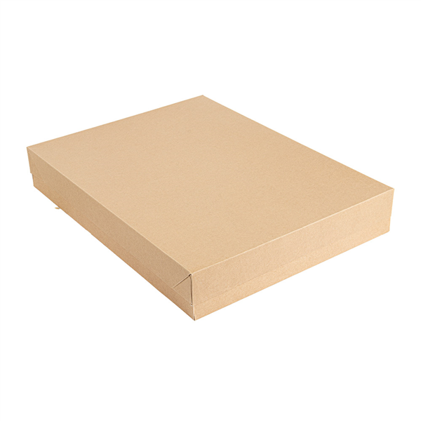 PLATEAUX + COUVERCLE "THEPACK" 290 G/M2 40,5x30,5x6 CM NATUREL CARTON ONDULÉ MICROCANAL (150 UNITÉ) - Garcia de Pou