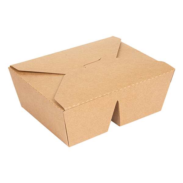 BOÎTES AMÉRICAINES 2 COMPART. 690 + 530 ML 300 + 20 PE G/M2 17,8x13,7x6,4 CM NATUREL KRAFT (200 UNITÉ) - Garcia de Pou