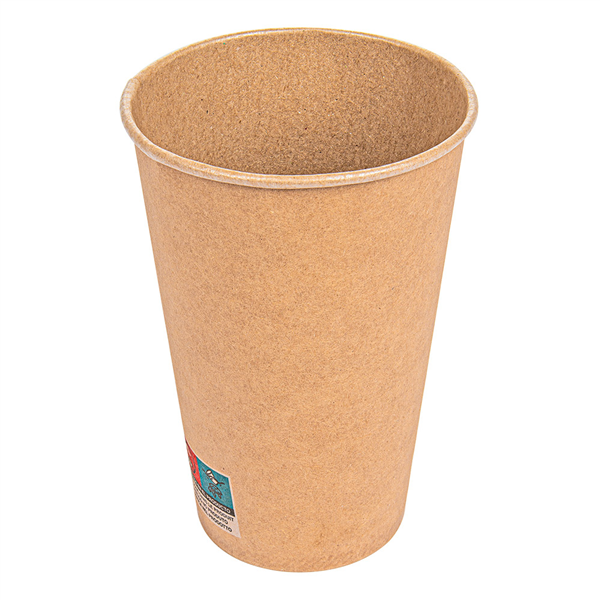 GOBELETS 16 OZ - 480 ML 250 + 25PE G/M2 Ø9/6x12,8 CM MARRON CARTON (1000 UNITÉ) - Garcia de Pou