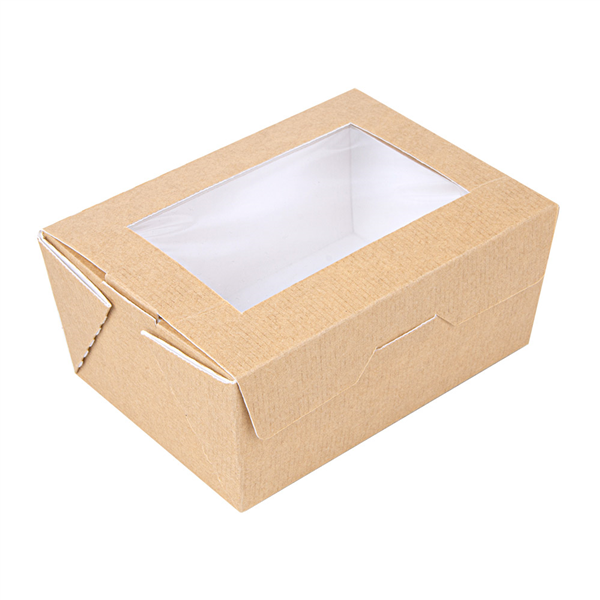 BOÎTES AVEC FENÊTRE "THEPACK" 500 ML 220 G/M2 + OPP 8,5x12x5,5 CM NATUREL CARTON ONDULÉ NANO-MICRO (400 UNITÉ) - Garcia de Pou