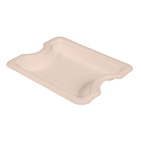 PLATEAU INTERMÉDIAIRE POUR RÉFÉRENCE 253.83 "BIONIC"  21x16,5 CM NATUREL BAGASSE (400 UNITÉ) - Garcia de Pou