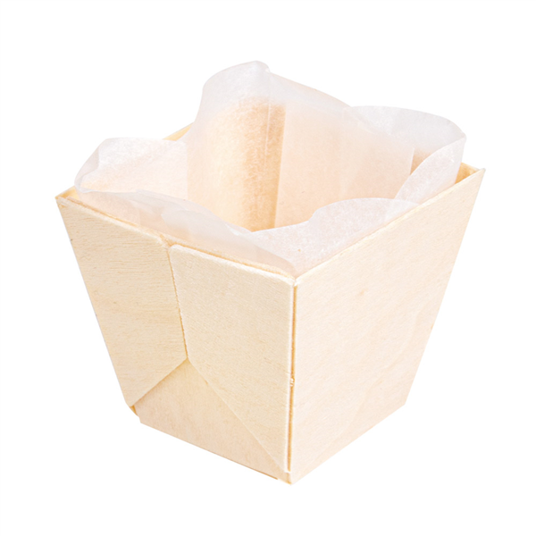 BARQUETTES BOIS + MOULES SILICONÉS 60 ml 5x5x4,5 CM NATUREL BOIS (300 UNITÉ) - Garcia de Pou