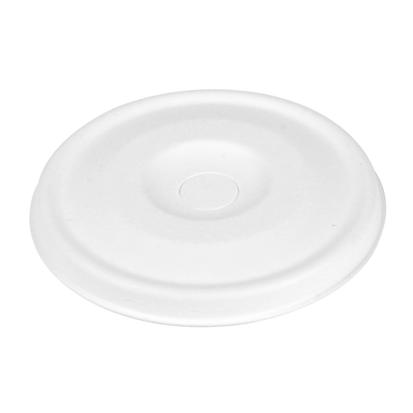 COUVERCLES POUR GOBELETS 8CM "BIONIC"  Ø 80 MM BLANC BAGASSE (1000 UNITÉ) - Garcia de Pou