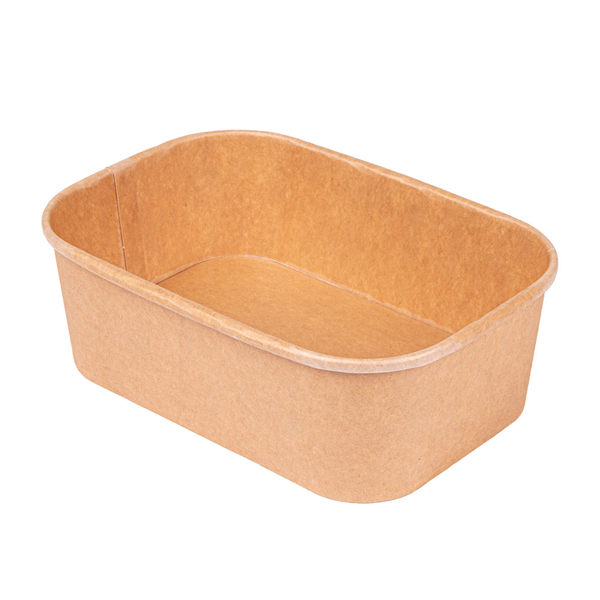 RÉCIPIENTS RECTANGULAIRES 750 ML 330 + 30 PE G/M2 17,3x12,3x5,7 CM NATUREL KRAFT (300 UNITÉ) - Garcia de Pou