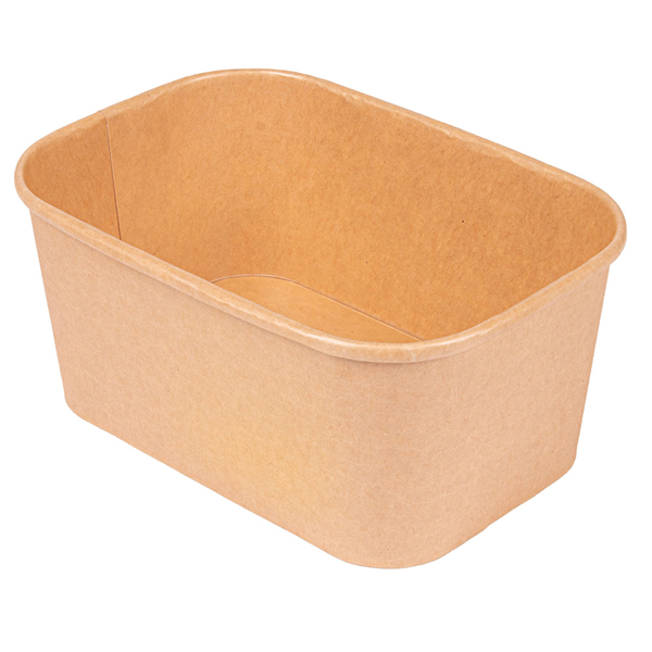 RÉCIPIENTS RECTANGULAIRES 1000 ML 330 + 30 PE G/M2 17,3x12,3x7,5 CM NATUREL KRAFT (300 UNITÉ) - Garcia de Pou