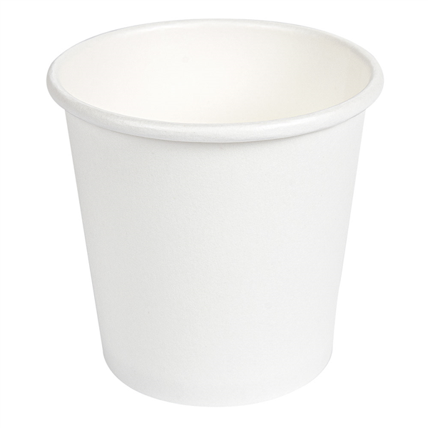 PETITS POTS 90 ML (3 oz) 210 + 18 PE G/M2 Ø6,15/4,55x5,8 CM BLANC CARTON (1000 UNITÉ) - Garcia de Pou