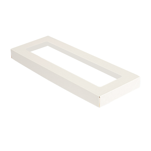 COUVERCLES AVEC FENÊTRE POUR BOÎTES 254.65 "THEPACK" 250 G/M2 11x30x2 CM BLANC CARTON ONDULÉ NANO-MICRO (200 UNITÉ) - Garcia de Pou