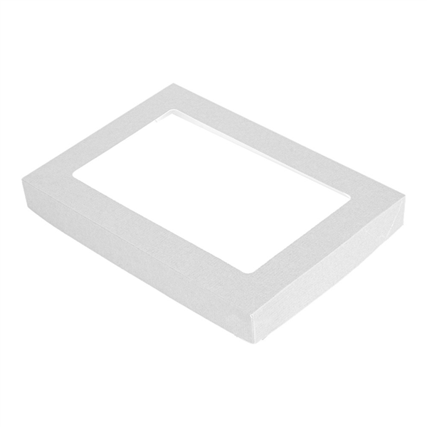 COUVERCLES AVEC FENÊTRE POUR BOÎTES 254.71 "THEPACK" 250 G/M2 22x15x2 CM BLANC CARTON ONDULÉ NANO-MICRO (50 UNITÉ) - Garcia de Pou