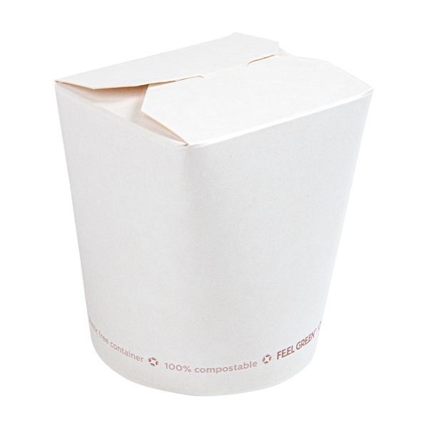 RÉCIPIENTS MULTIUSAGES "PLASTIC FREE" 480 ML 325 G/M2 Ø8x9 CM BLANC CARTON (600 UNITÉ) - Garcia de Pou